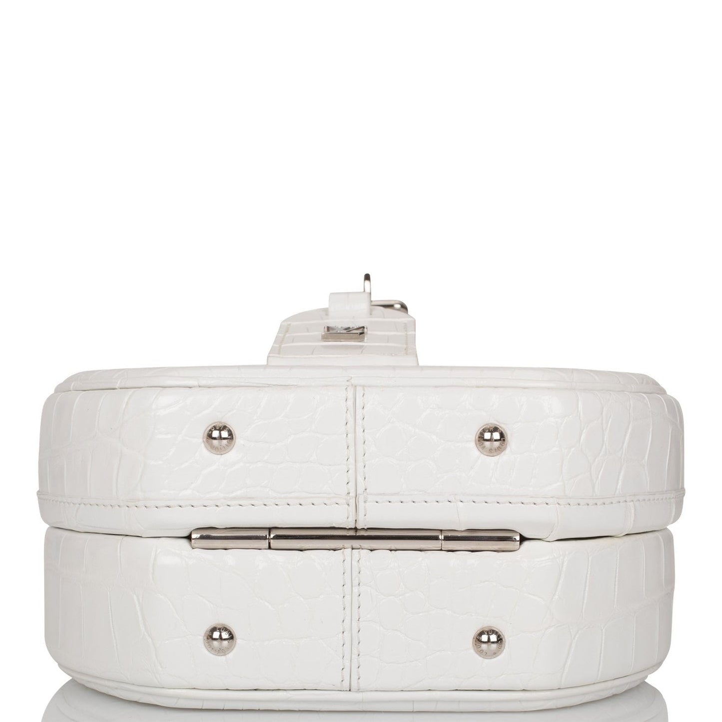 Louis Vuitton White Shiny Alligator Petite Boite Chapeau