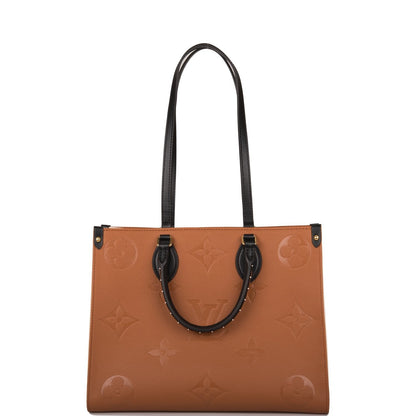 Louis Vuitton Caramel Wild At Heart Empreinte Giant Monogram OnTheGo MM