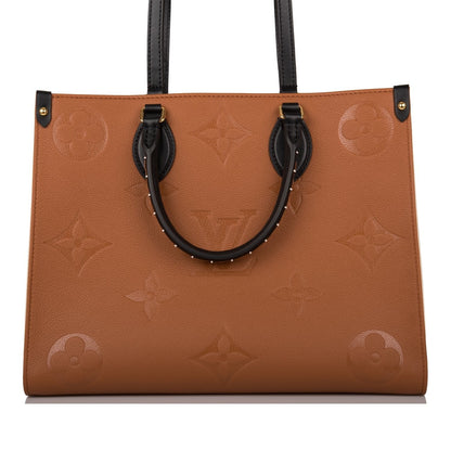 Louis Vuitton Caramel Wild At Heart Empreinte Giant Monogram OnTheGo MM