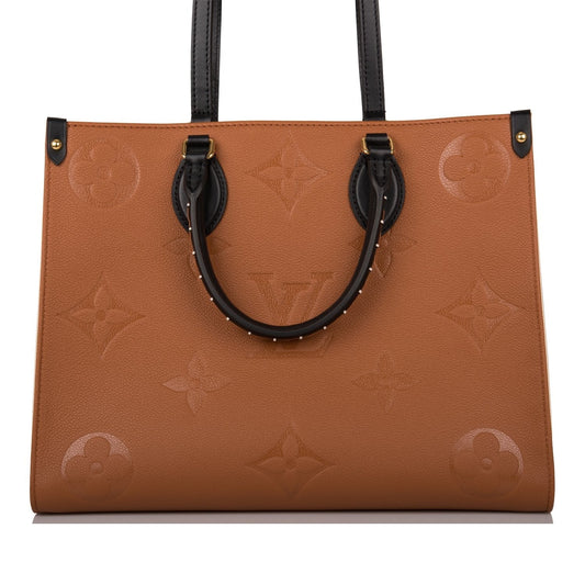 Louis Vuitton Caramel Wild At Heart Empreinte Giant Monogram OnTheGo MM