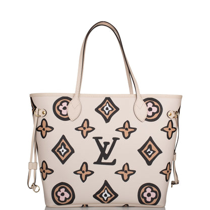 Louis Vuitton Cream Wild At Heart Giant Monogram Neverfull MM