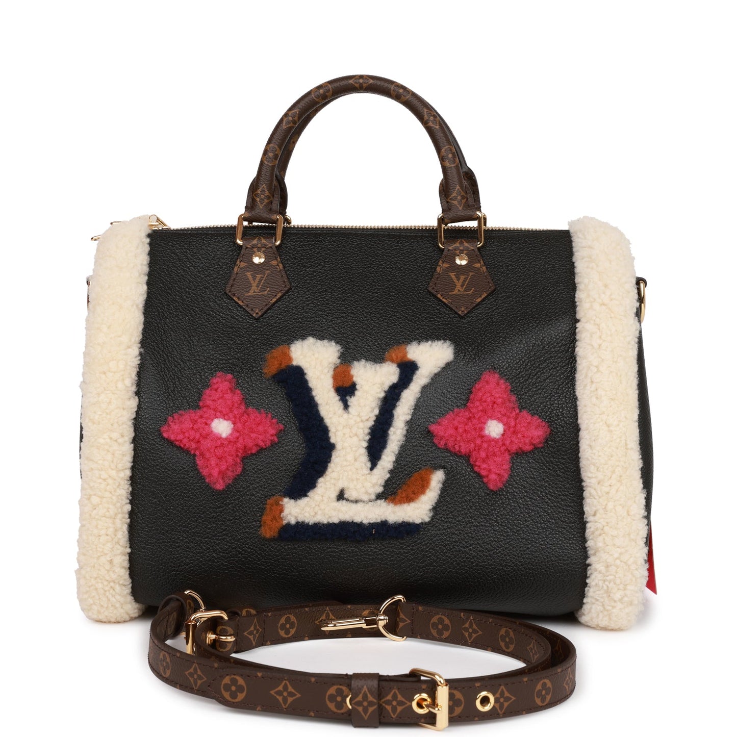 Louis Vuitton Teddy Monogram Shearling Speedy 25 Bandouliere