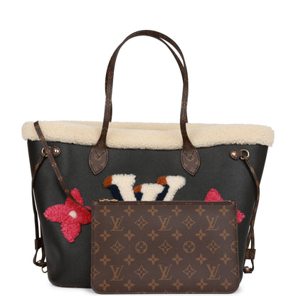 Louis Vuitton Teddy Monogram Shearling Neverfull MM