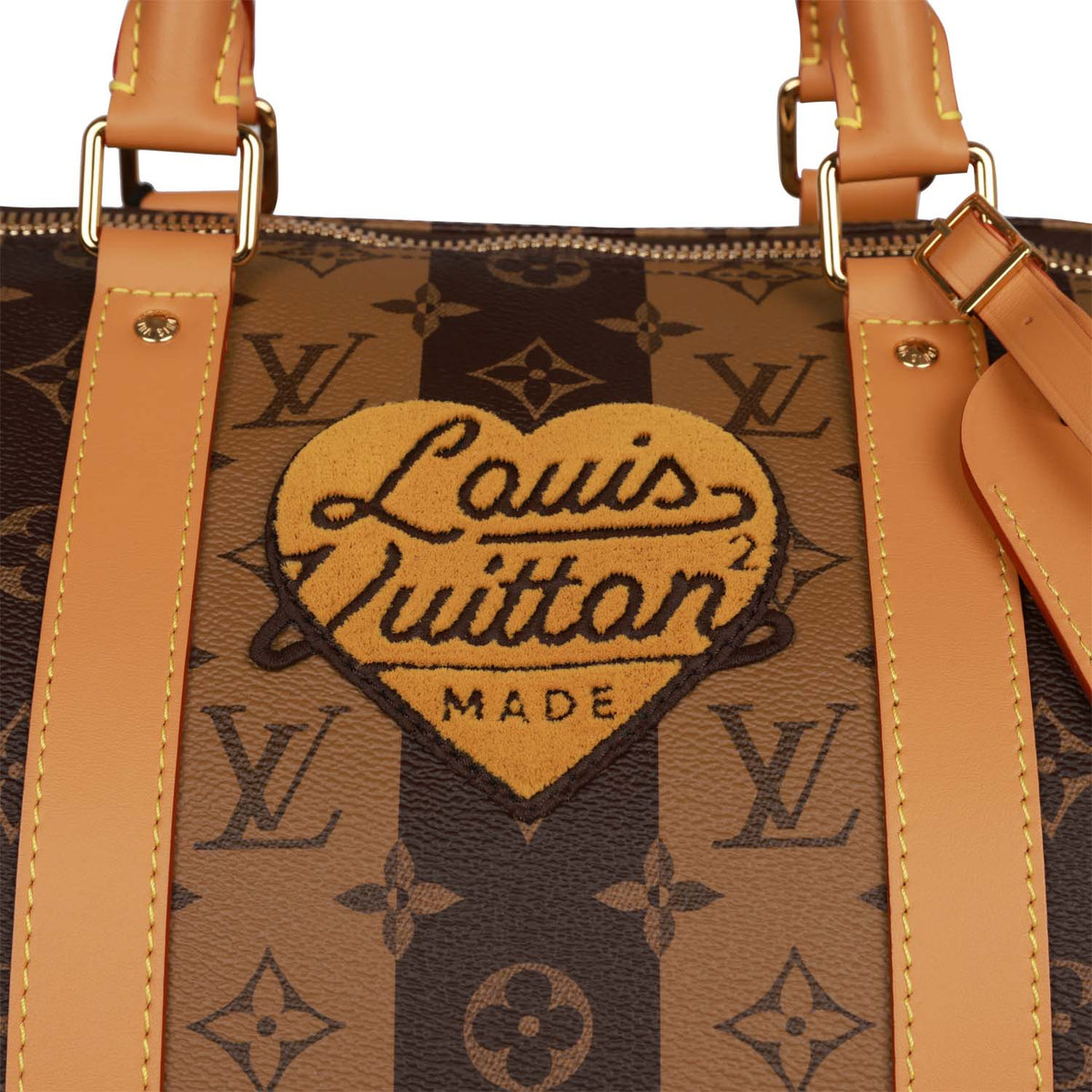 Louis Vuitton x Nigo Reverse Monogram Striped Keepall Bandouliere 50