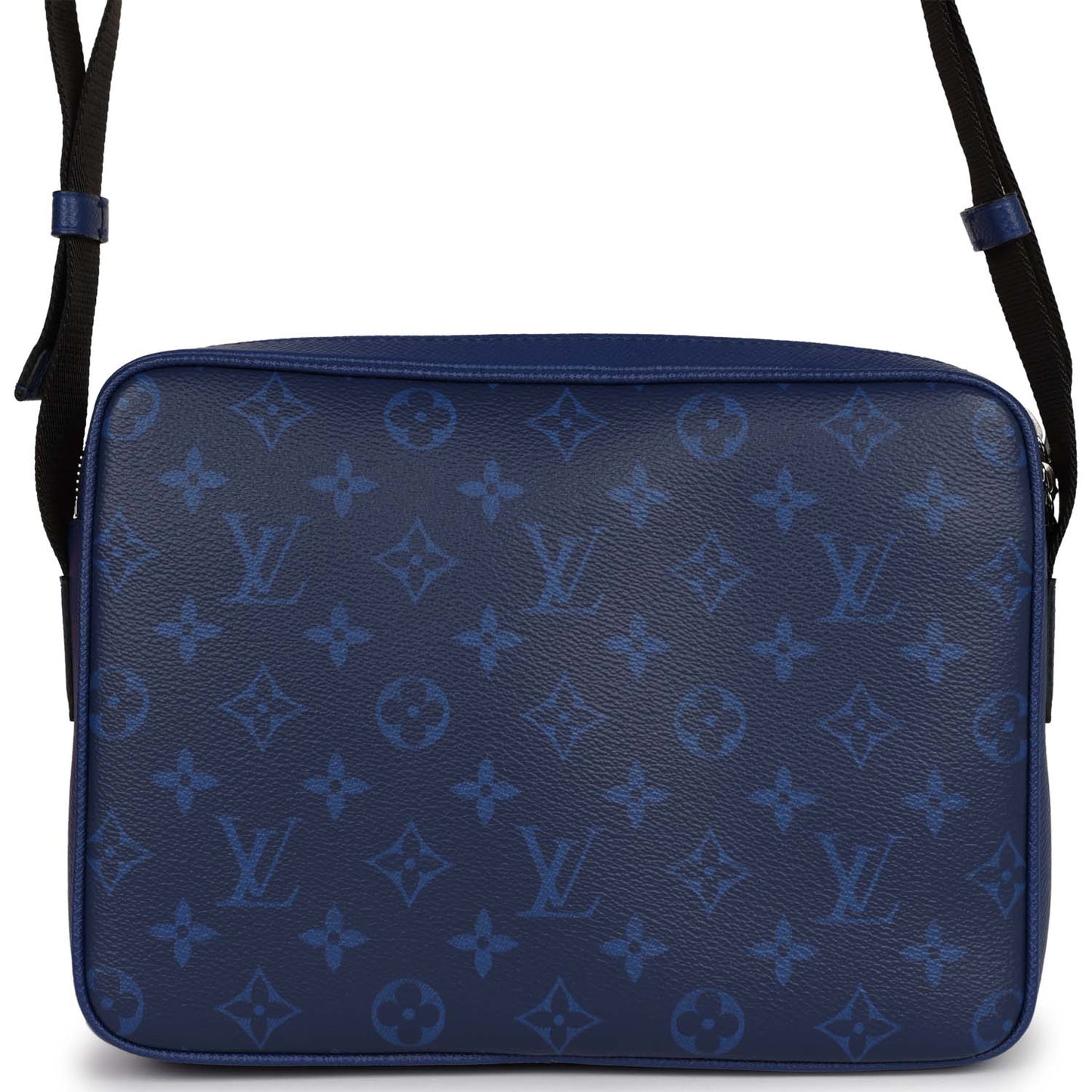 Louis Vuitton Outdoor Messenger Blue Taiga Monogram Silver Hardware