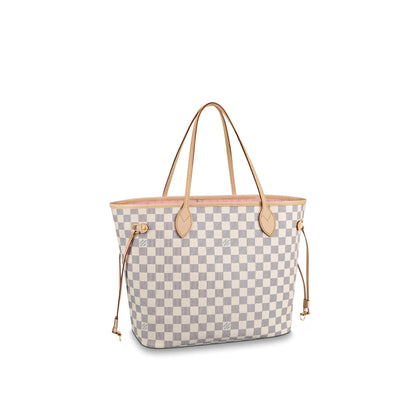LOUIS VUITTON DAMIER AZUR NEVERFULL MM ROSE BALLERINE