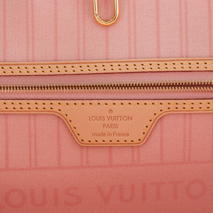 LOUIS VUITTON DAMIER AZUR NEVERFULL MM ROSE BALLERINE