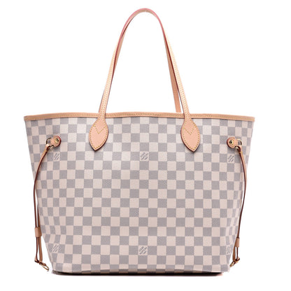 LOUIS VUITTON DAMIER AZUR NEVERFULL MM ROSE BALLERINE