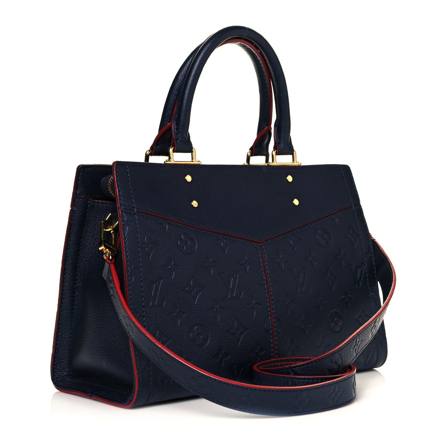 Louis Vuitton Sully Monogram Empreinte MM Bag Marine Rouge