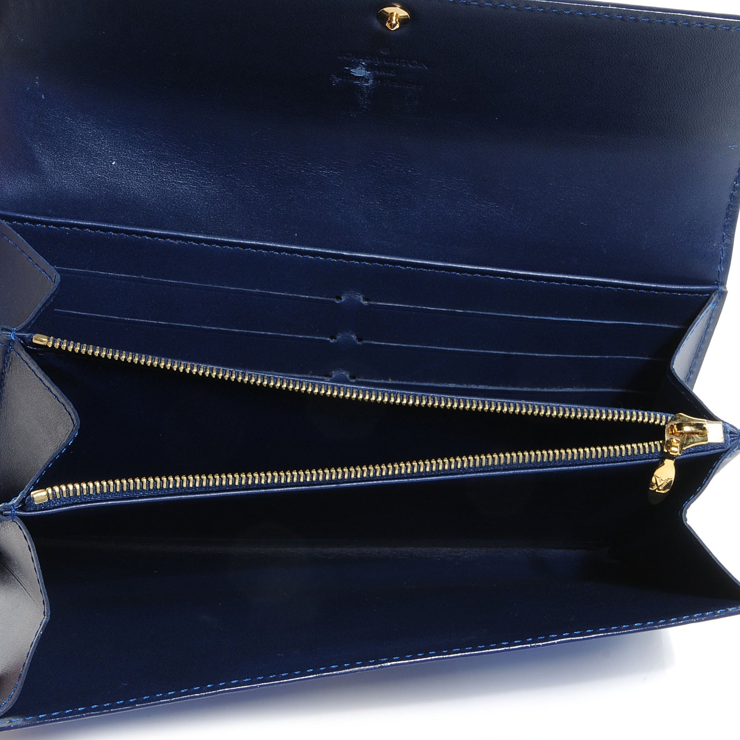 LOUIS VUITTON Vernis Ikat Sarah Wallet Grand Blue