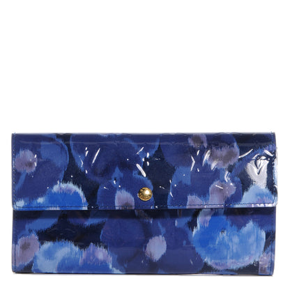 LOUIS VUITTON Vernis Ikat Sarah Wallet Grand Blue