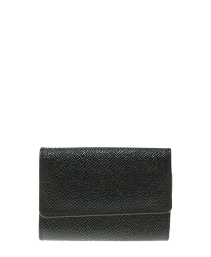 Taiga Leather Key Holder Black