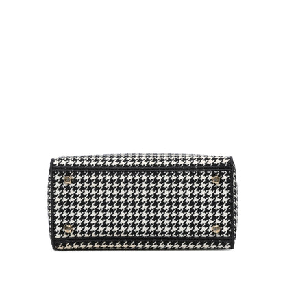Medium Canvas Houndstooth Embroidered Lady D Lite