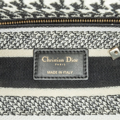 Medium Canvas Houndstooth Embroidered Lady D Lite