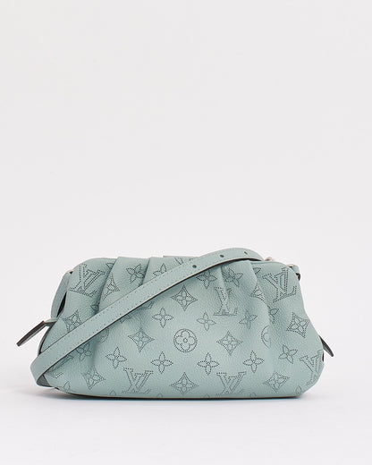 Louis Vuitton Blue Monogram Mahina Leather Scala Mini Pouch with Strap