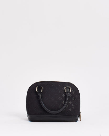 Louis Vuitton Black Monogram Satin Alma BB