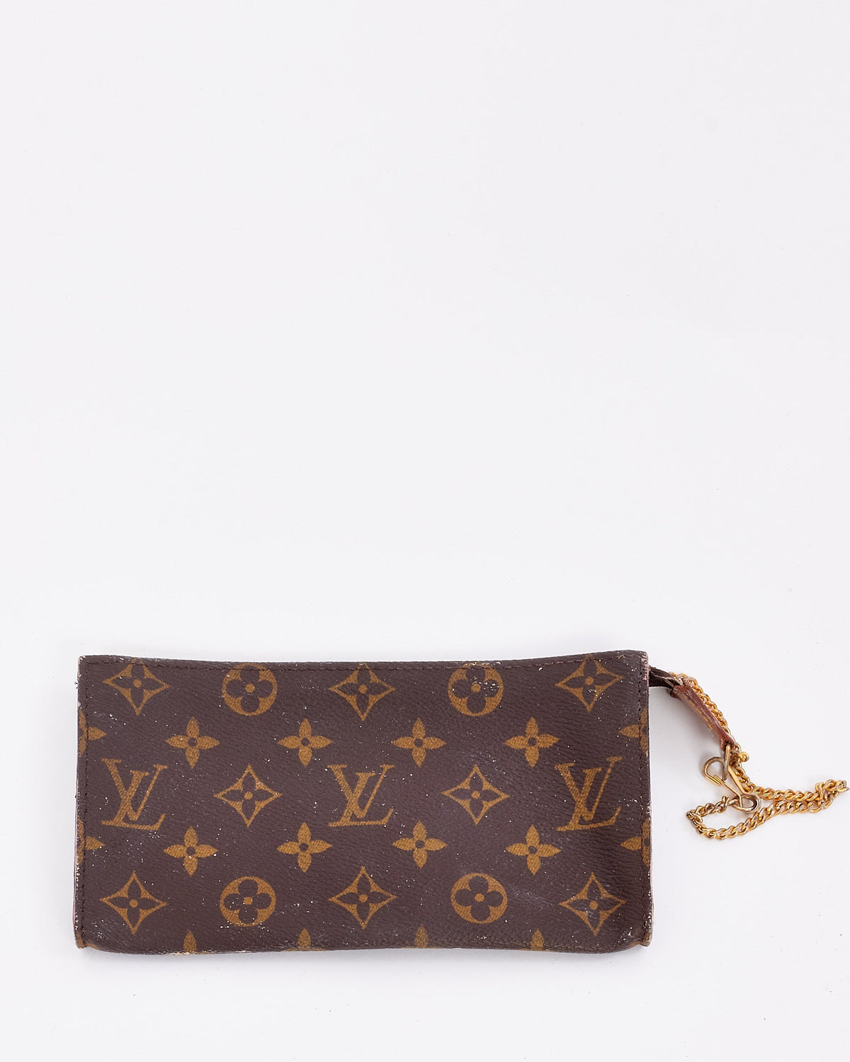 Louis Vuitton Monogram Canvas Zip Pouch with Chain