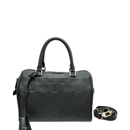 Louis Vuitton Noir Monogram Empreinte Speedy 25 Bag