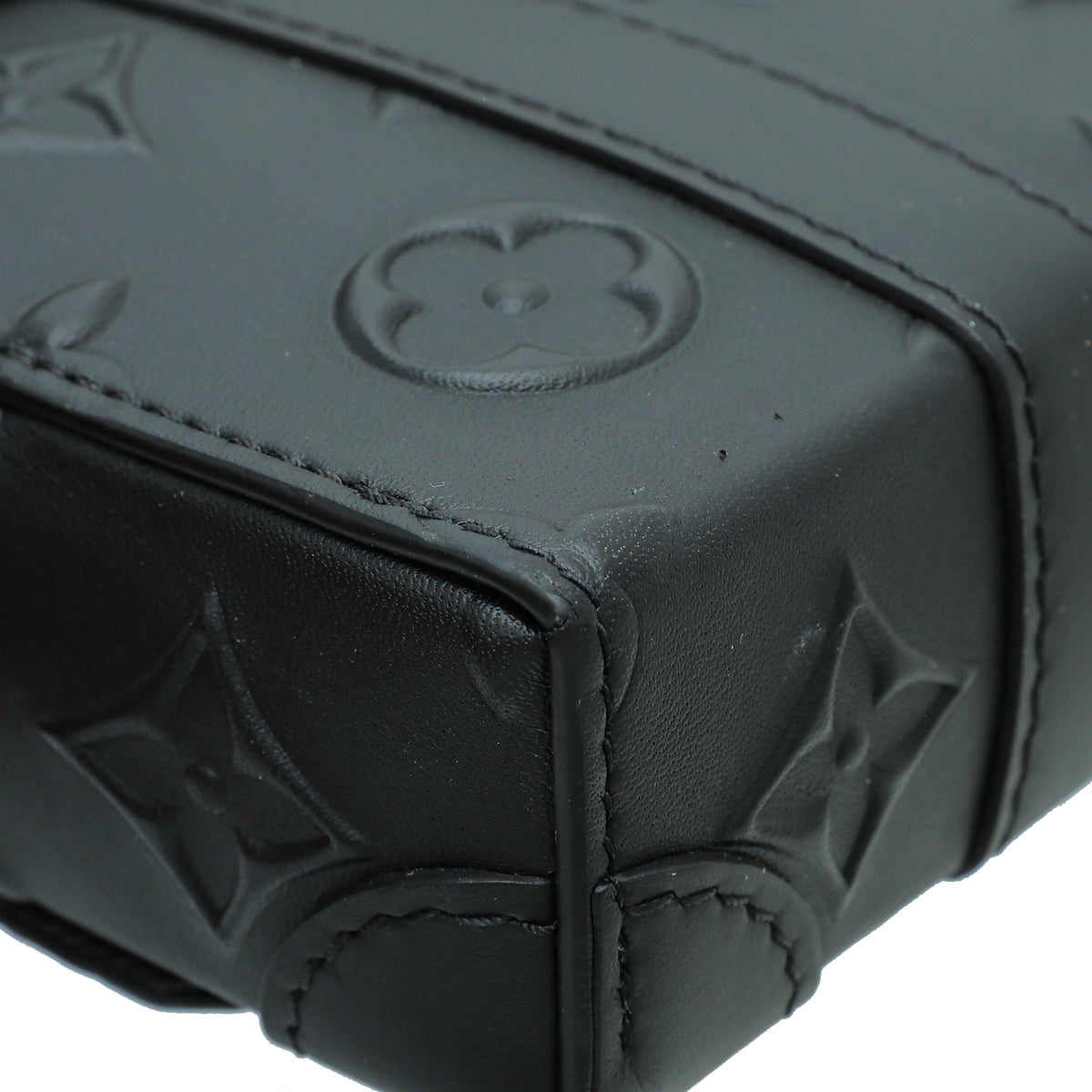 Louis Vuitton Noir Monogram Seal Trunk Sling Bag