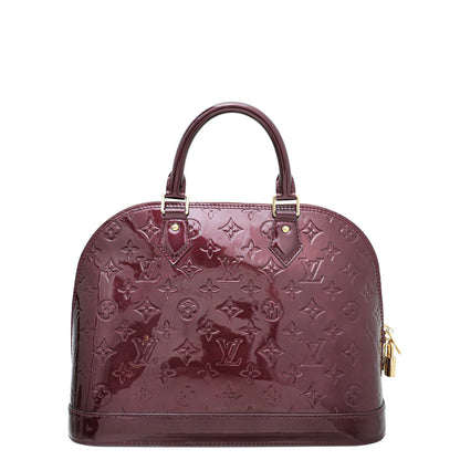 Louis Vuitton Rouge Voufista Monogram Vernis Alma PM Bag