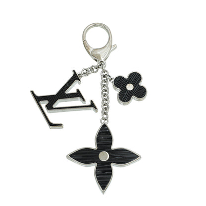 Louis Vuitton Black Fleur D'Epi Key Holder Bag Charm