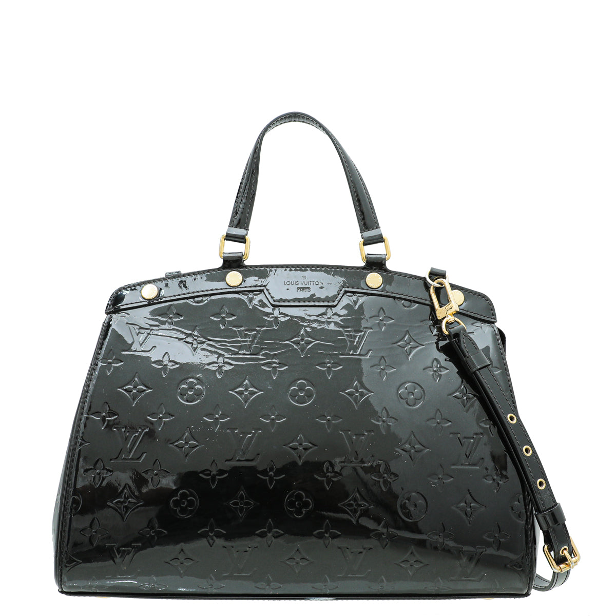 Louis Vuitton Noir Monogram Vernis Brea MM Bag