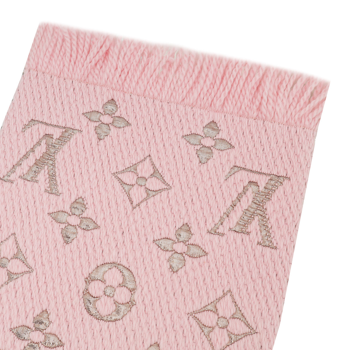 Louis Vuitton Rose Ballerine Logomania Shine Scarf