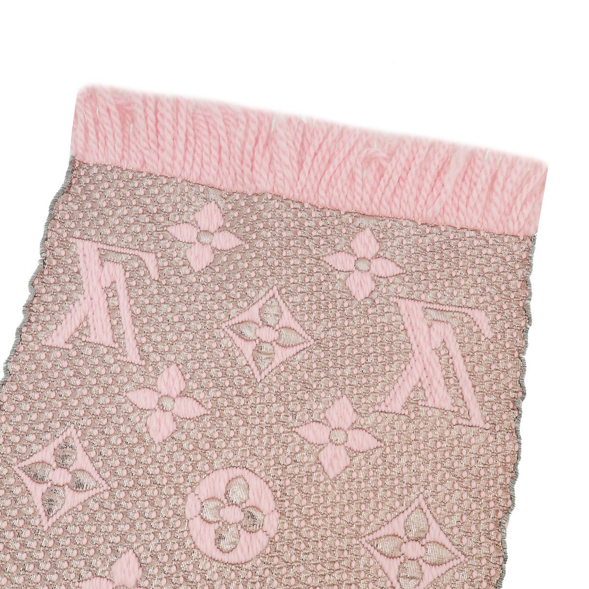 Louis Vuitton Rose Ballerine Logomania Shine Scarf