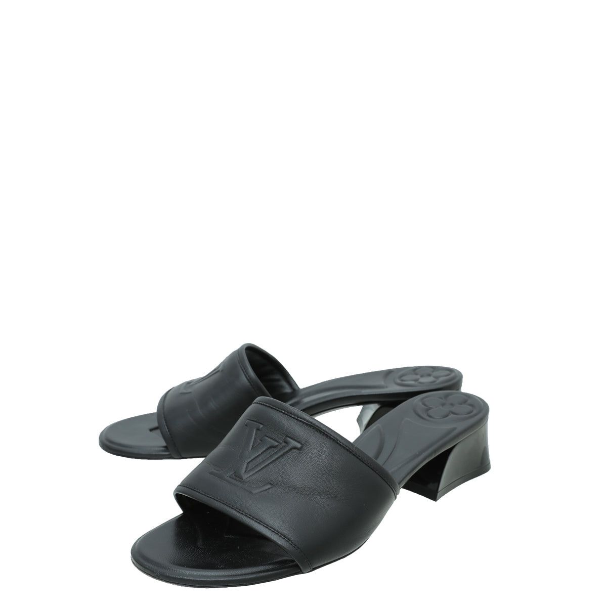 Louis Vuitton Black Magnetic Mules 40