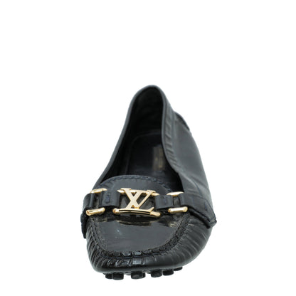 Louis Vuitton Noir Vernis Oxford Loafers 37