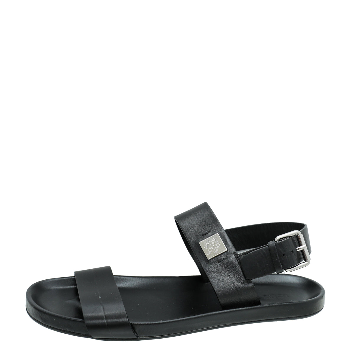 Louis Vuitton Black Flat Sandal 8
