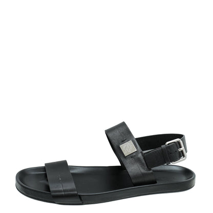 Louis Vuitton Black Flat Sandal 8