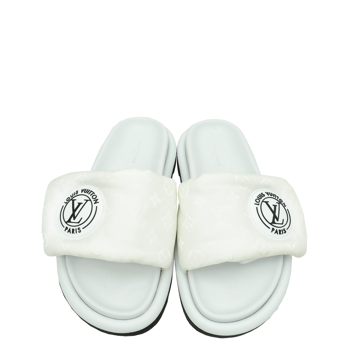 Louis Vuitton White Monogram Nylon Pillow Flat Comfort Mule 36