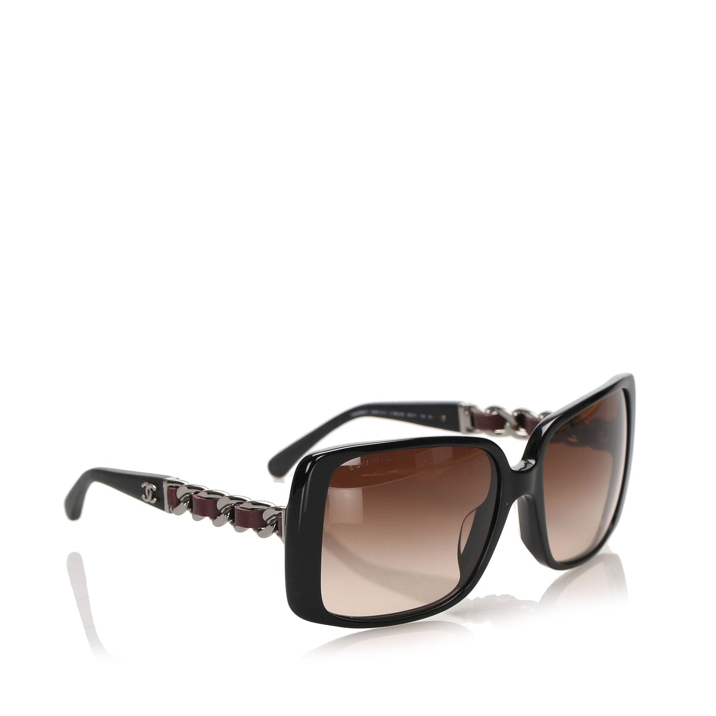 Square Tinted Sunglasses Black and Brown SHW