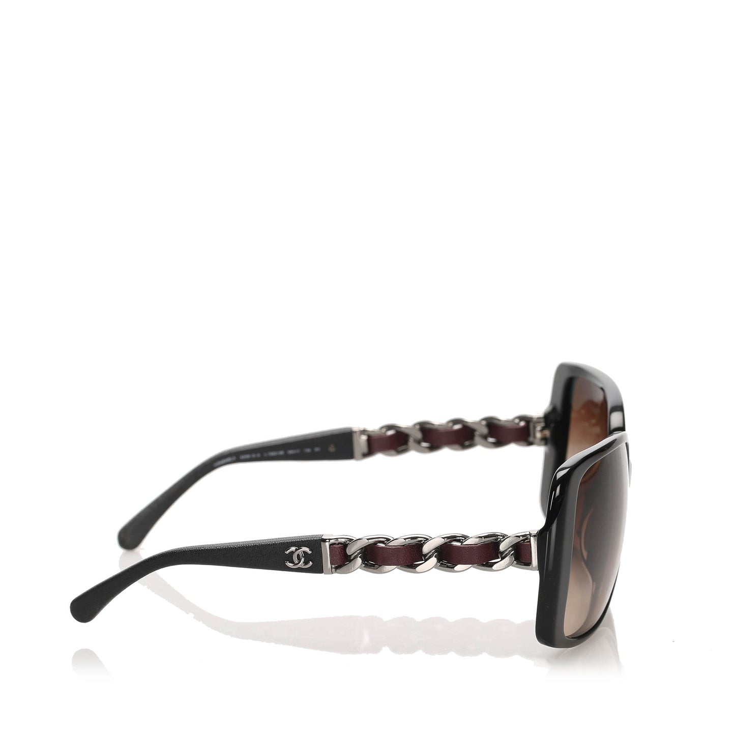 Square Tinted Sunglasses Black and Brown SHW