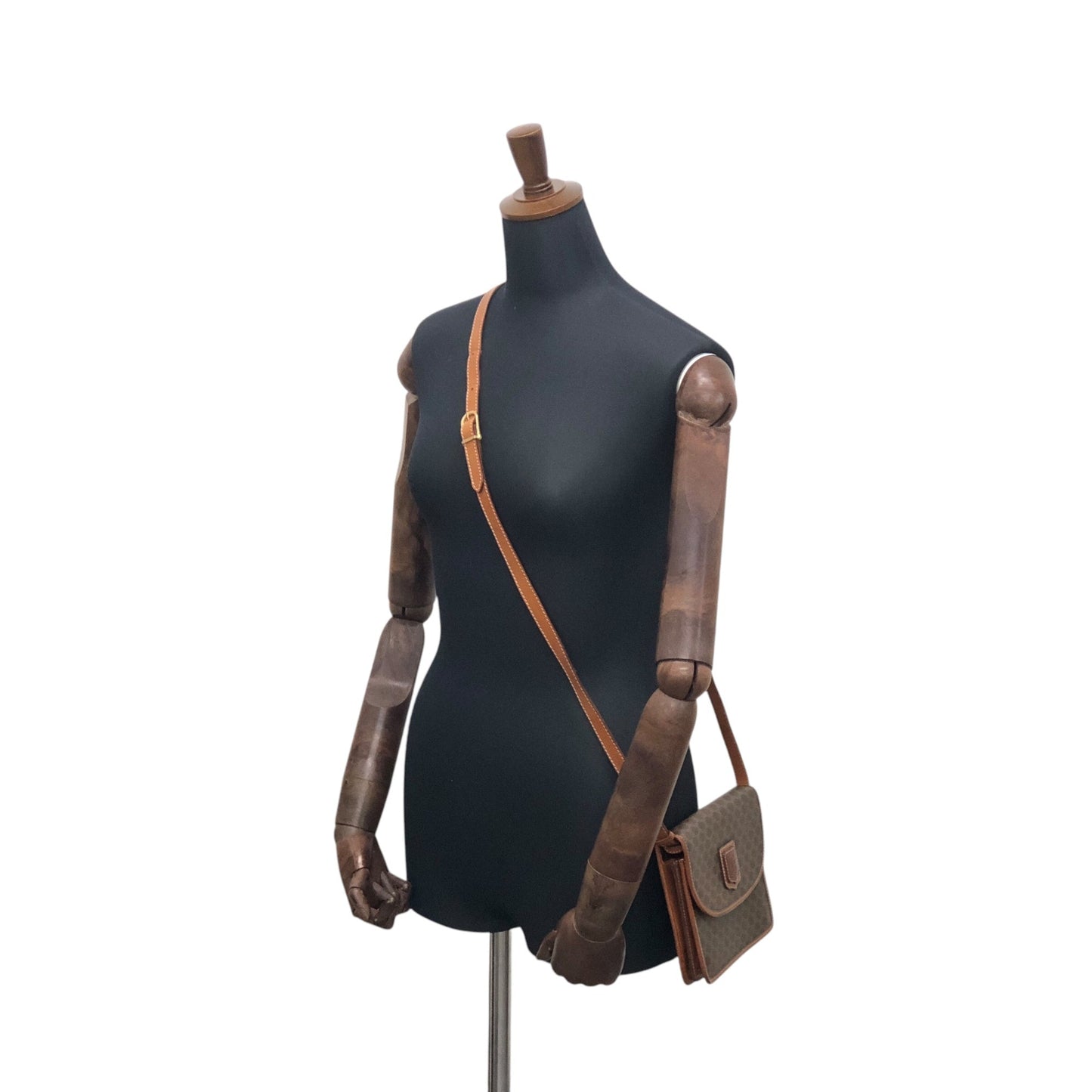 CELINE  Shoulder bag Brown Vintage ix2eki