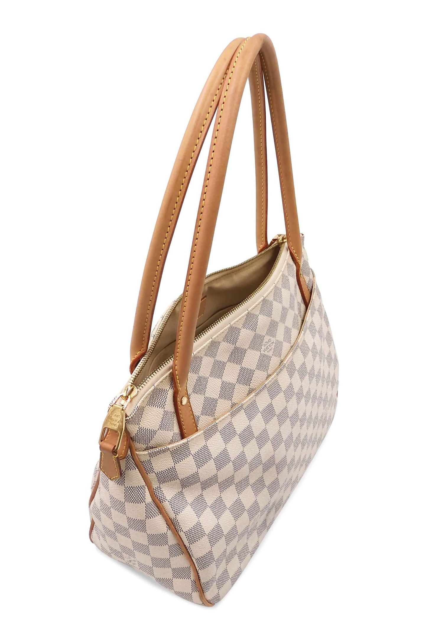 Damier Azur Figheri PM White Brown