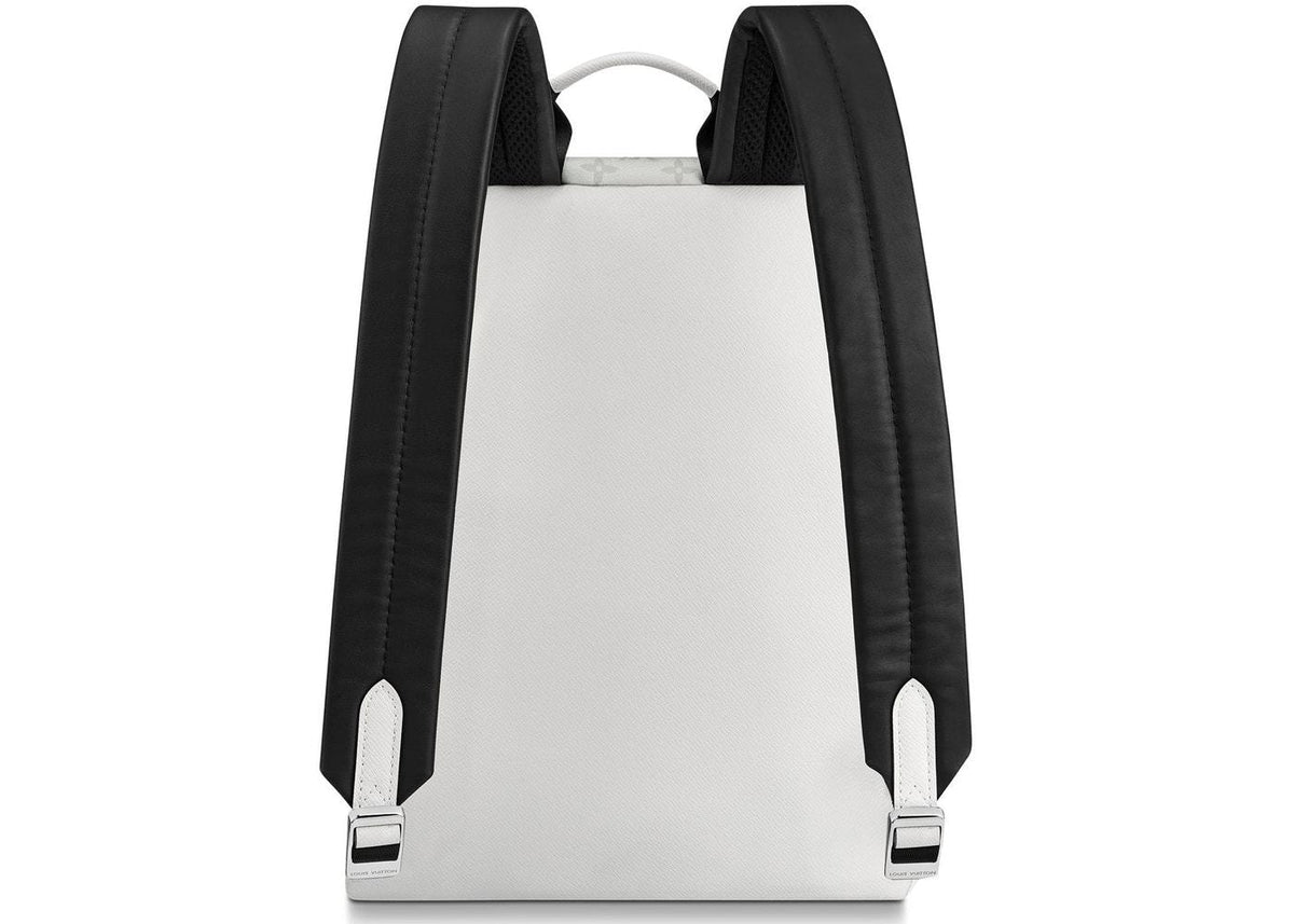LV Discovery Backpack PM Taiga Leather Monogram White