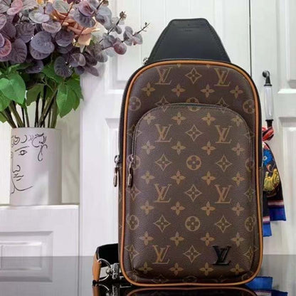 Louis Vuitton LV Unisex Avenue Sling Bag NM Radiant Sun Monogram Macassar Coated Canvas