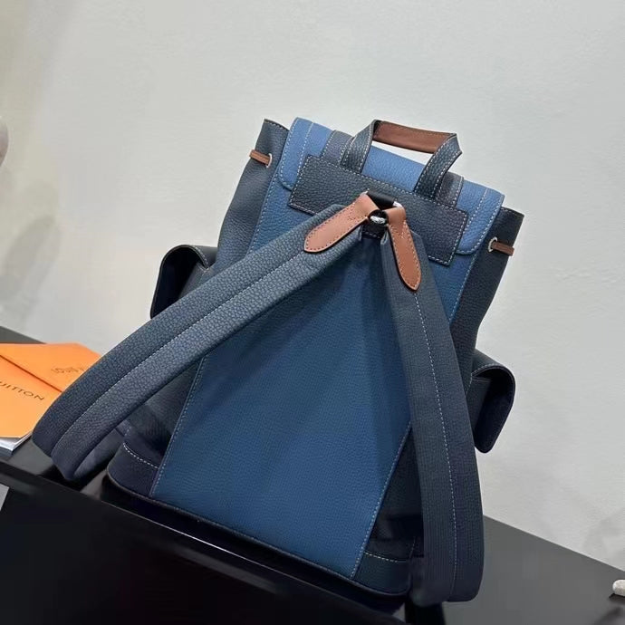 Louis Vuitton LV Unisex Christopher MM Backpack Denim Blue Navy Tauril – Franco Shops Louis Vuitton LV Unisex Christopher MM Backpack Denim Blue Navy Tauril – Franco Shops