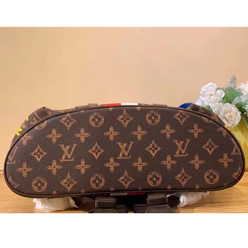 Louis Vuitton LV Unisex Christopher MM Backpack Monogram Canvas Cowhide Leather