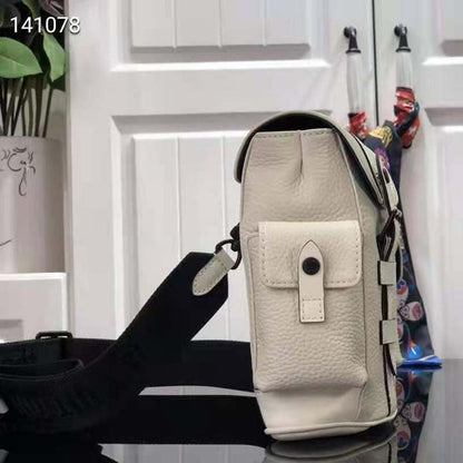 Louis Vuitton LV Unisex Christopher XS White Taurillon Leather Cowhide Leather