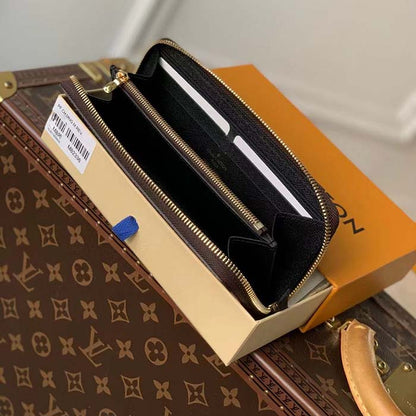 Louis Vuitton LV Unisex Clémence Wallet Brown Monogram Reverse Coated Canvas
