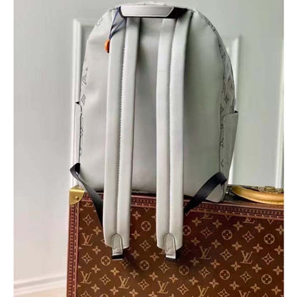 Louis Vuitton LV Unisex Discovery Backpack Anthracite Gray Calf Leather Cowhide Double Zip