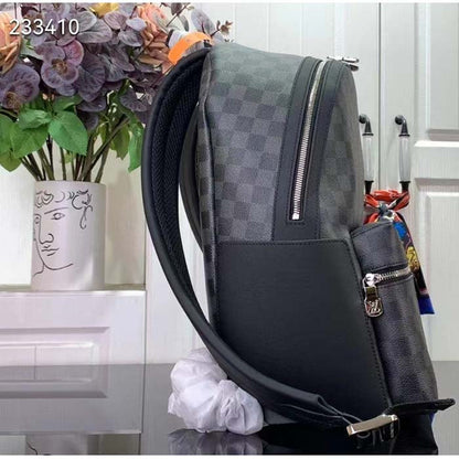 Louis Vuitton LV Unisex Discovery Backpack PM Damier Graphite Coated Canvas Cowhide Leather