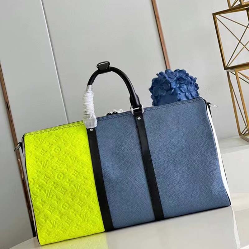 Louis Vuitton LV Unisex Keepall Bandoulière 50 Yellow Taurillon Cowhide Leather