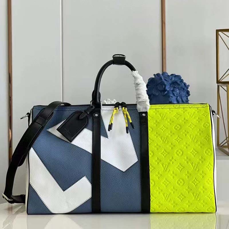 Louis Vuitton LV Unisex Keepall Bandoulière 50 Yellow Taurillon Cowhide Leather