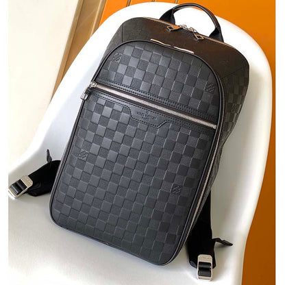 Louis Vuitton LV Unisex Michael Backpack Nv2 Black Damier Infini Onyx Cowhide Leather