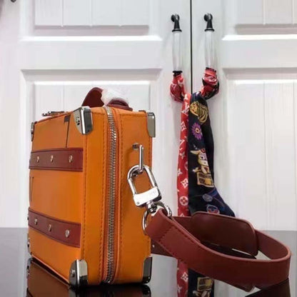 Louis Vuitton LV Unisex NBA Handle Soft Trunk No. 7 Saffron Cowhide Calf