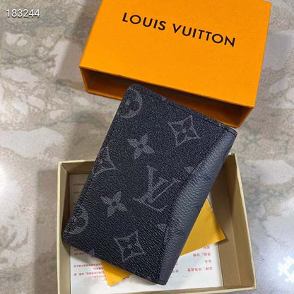 Louis Vuitton LV Unisex Pocket Organizer Coated Canvas Cowhide Leather Lining